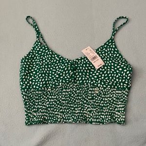 Pacsun cropped green cami